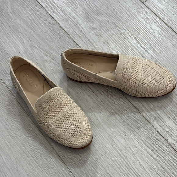 Cole Haan Modern Classic Knit Loafers Beige size 5 B - Picture 2 of 12